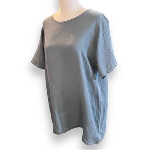 VTG Chambray Lightweight Denim Short Sleeve Top | M